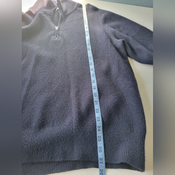 JW Anderson X Uniqlo Blue 1/4 Zip Mens Sweater L - Picture 7 of 7